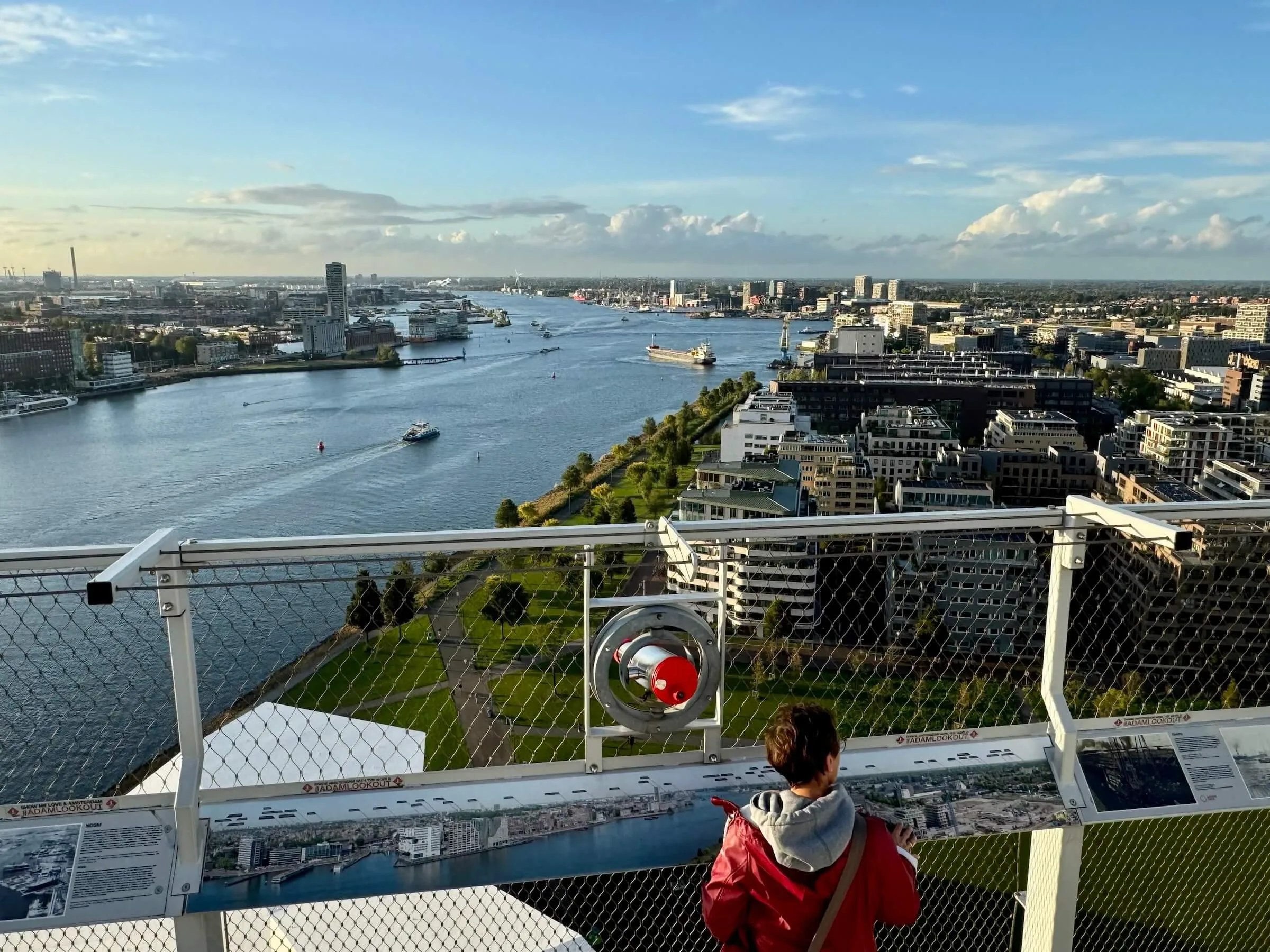 A'DAM LOOKOUT observation deck overlooking Amsterdam
