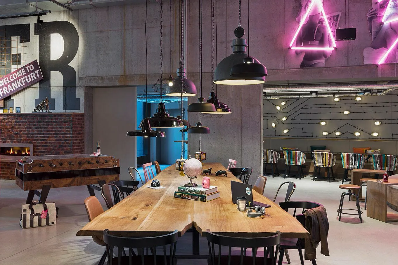 Lounge and common area at Moxy Frankfurt City Center