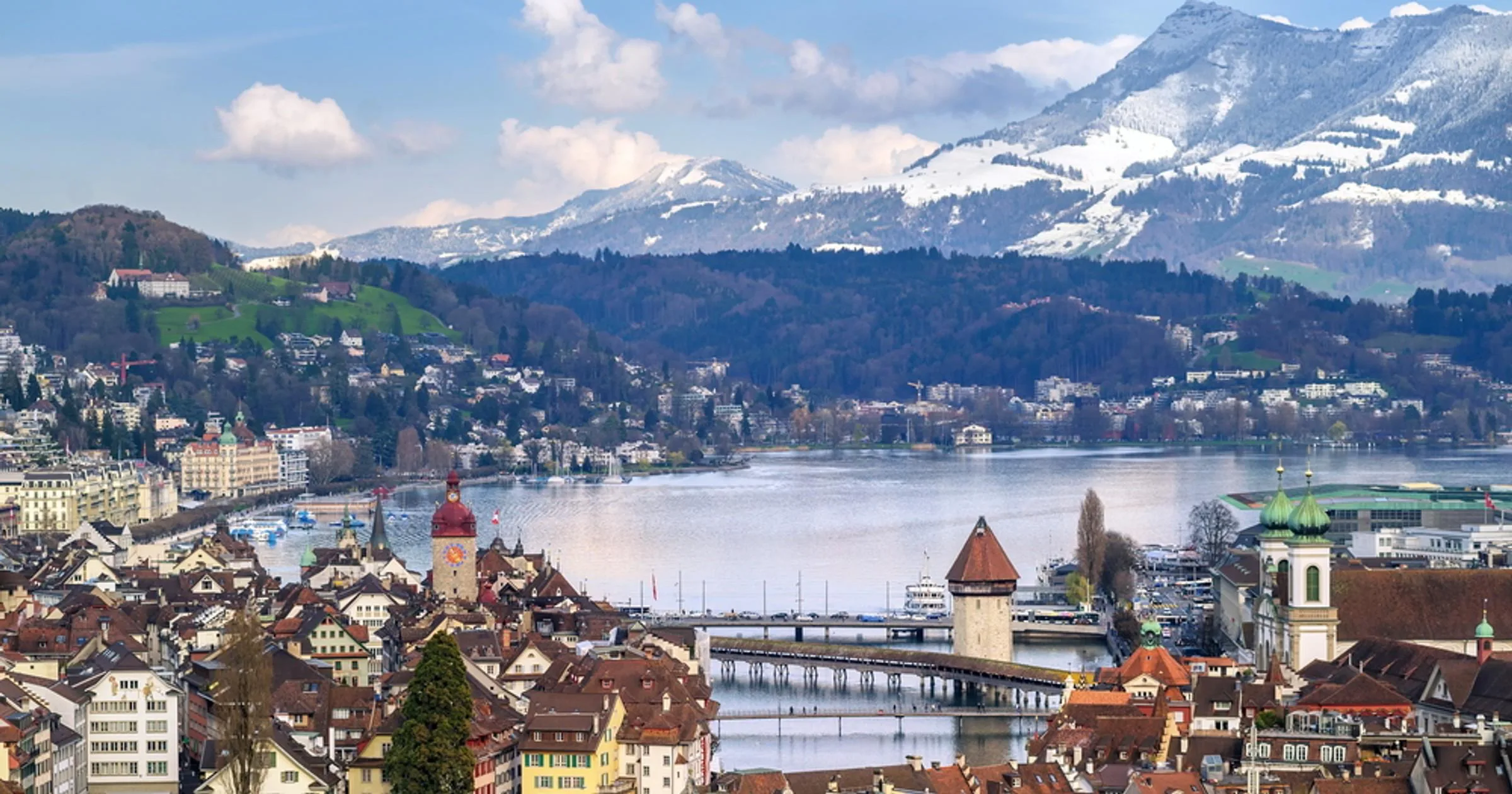 Historic city of Lucerne beside Lake Lucerne